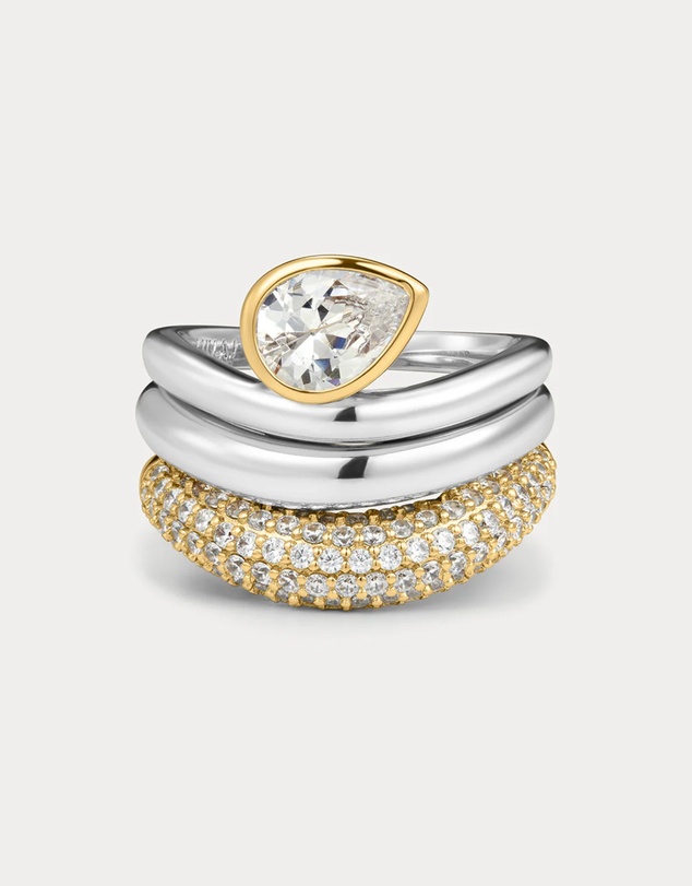 Luv Aj - The Marais Wave Ring Set