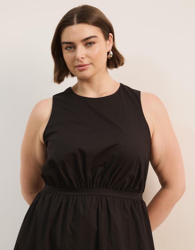 Atmos&Here Curvy - Isobel Cotton Midi Dress With Cutout