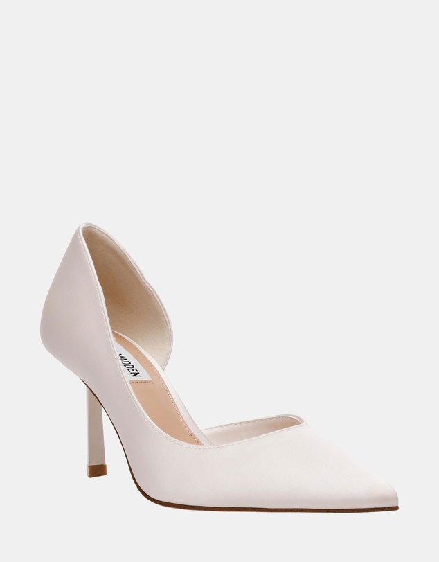 Steve Madden - Vena Ivory Pearl Satin Heels