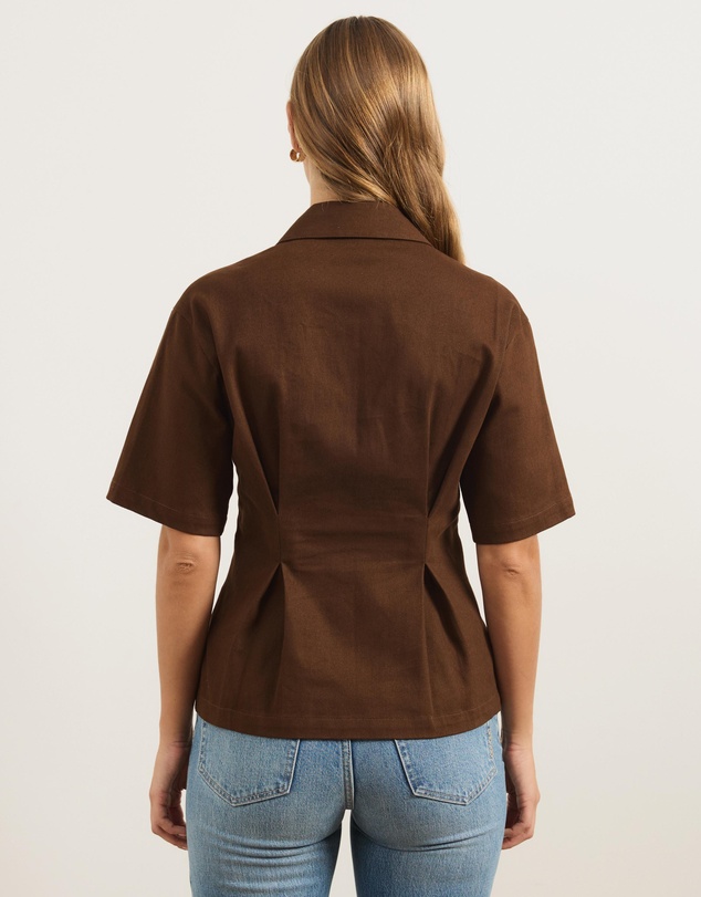 Atmos&Here - Iris Cotton Twill Short Sleeve Shirt