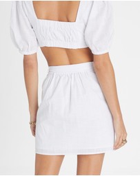 Heaven Australia - Pearl Button Up Mini Skirt