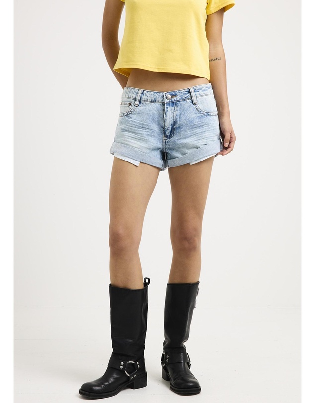 Neon Hart - Melody Rolled Denim Shorts