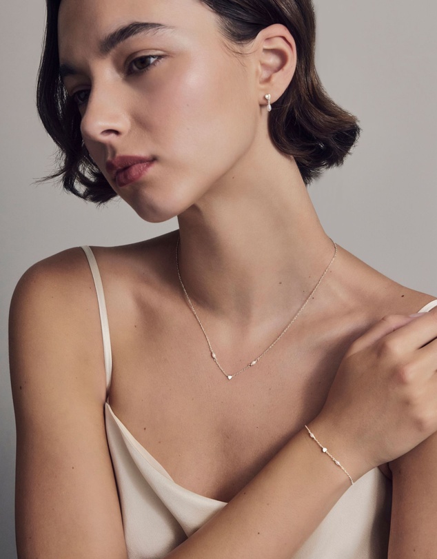 SAINT VALENTINE - Heart & Pearl Bracelet - Silver