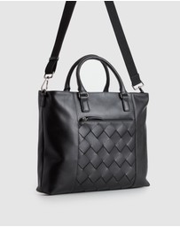 Evity - Dominic Leather Weave Tote Bag