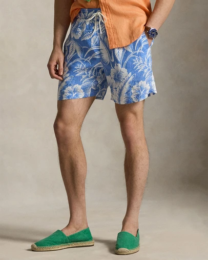Polo Ralph Lauren - 5.75-Inch Traveler Linen Swim Trunks