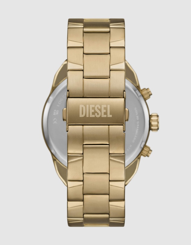 Diesel - Spiked Gold Tone Chronograph Watch