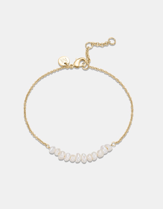 Mestige - Cruz Baroque Pearl Bracelet - 18K Gold Plated