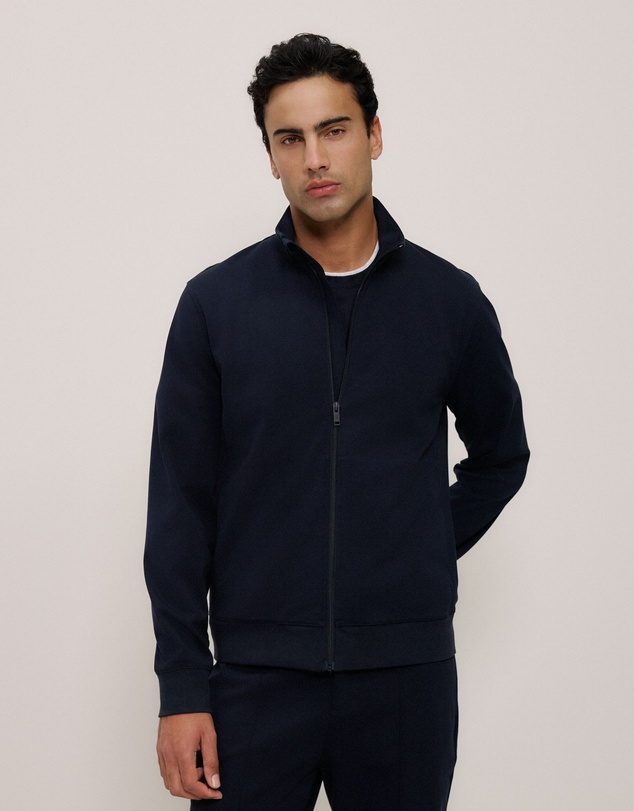 Trenery - Ponte Zip Through Jacket in Navy