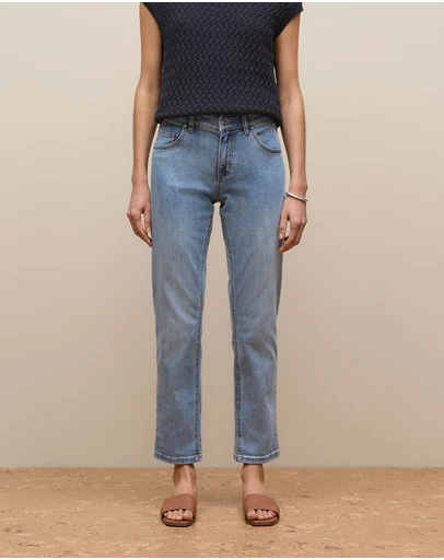 Trenery - Australian Cotton Blend Boyfriend Jean in Vintage Wash Denim