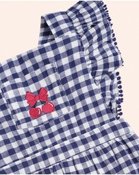 Huxbaby - Frilly Playsuit Cherry Pie Checks - Babies