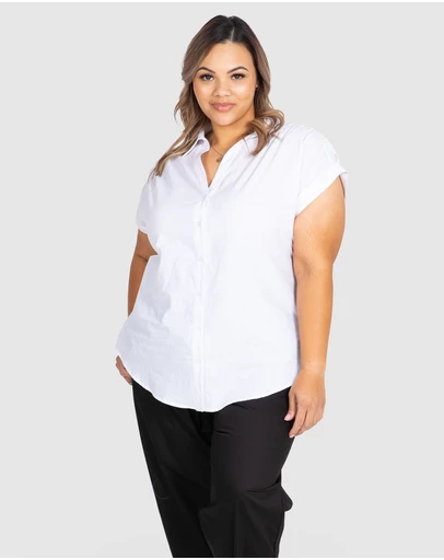 Love Your Wardrobe - Nikki Ruched Extended Sleeve Shirt