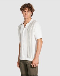 Tarocash - Brycen Stripe Knit Polo Shirt