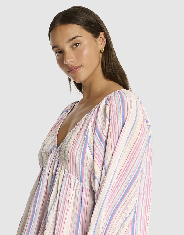 Sea Level Australia - Boho Stripe Boho Short Dress