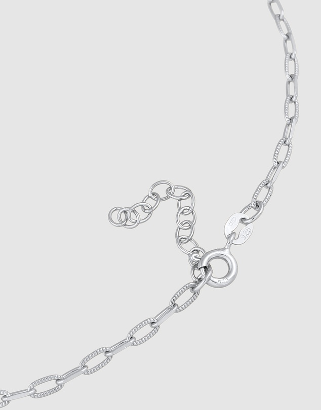 Elli Jewelry - Fancy Oval Chain Anklet in 925 Silver