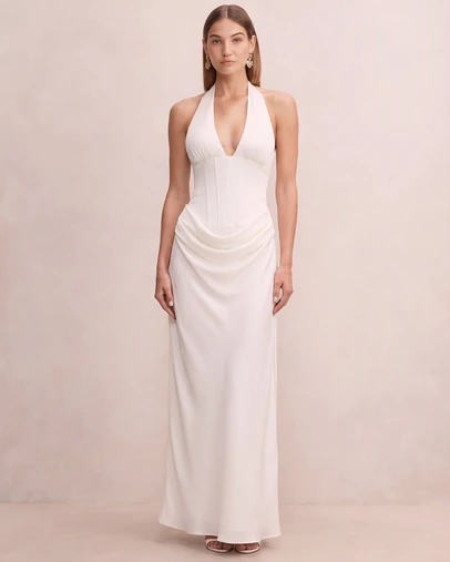 Forever New - Airlie Halter Neck Corset Maxi Dress