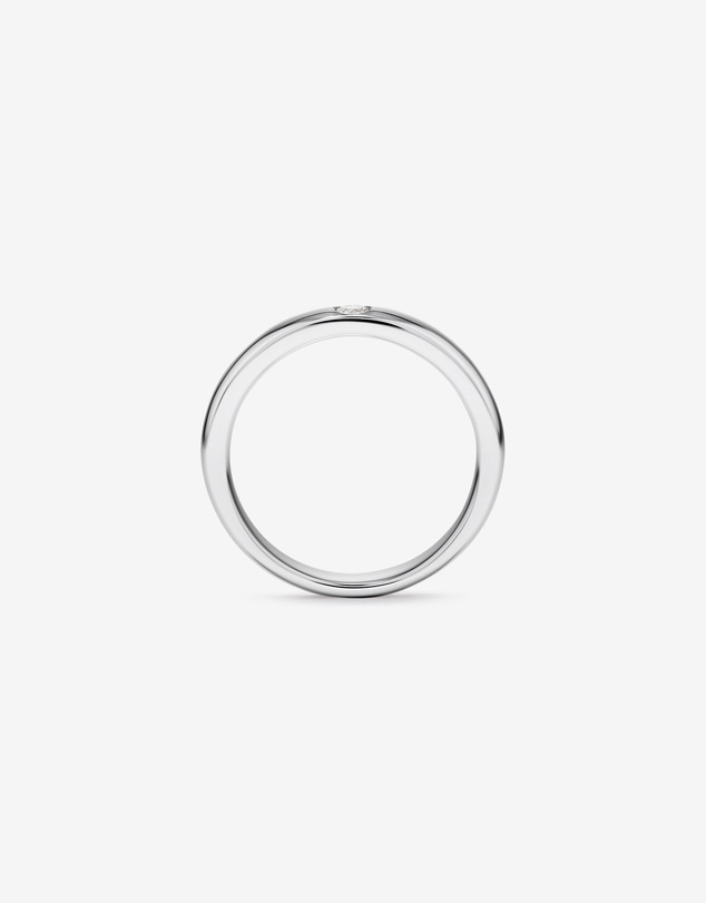 Michael Hill - 0.05 Carat TW Round Brilliant Diamond Duo Wedding Band in 18kt White Gold