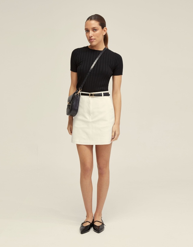 Oxford - Hepburn Cotton Blend Mini Skirt