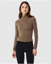 P.E Nation - Routine Quarter Zip LS Top