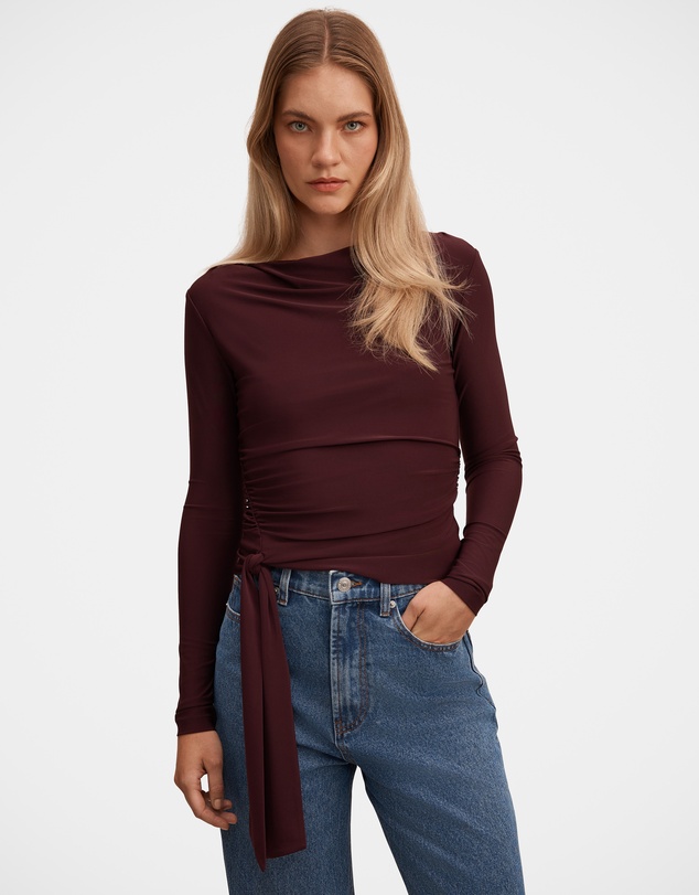 Forever New - Lexi Tie Long Sleeves Top