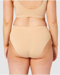 Ambra - 4 Pack Bare Essentials Recycled Nylon Hi Cut Brief