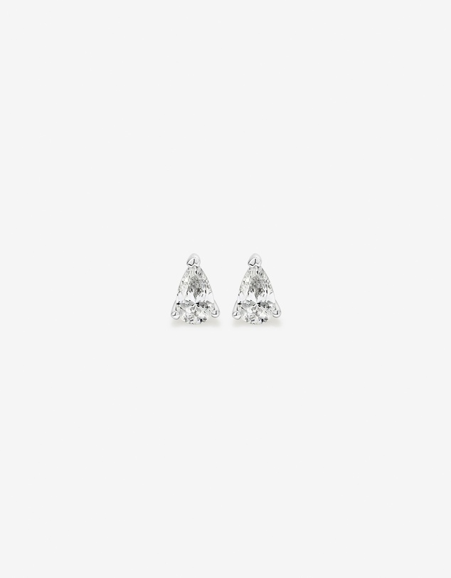 Michael Hill - Pear-Cut Cubic Zirconia Solitaire Stud Earrings in Sterling Silver