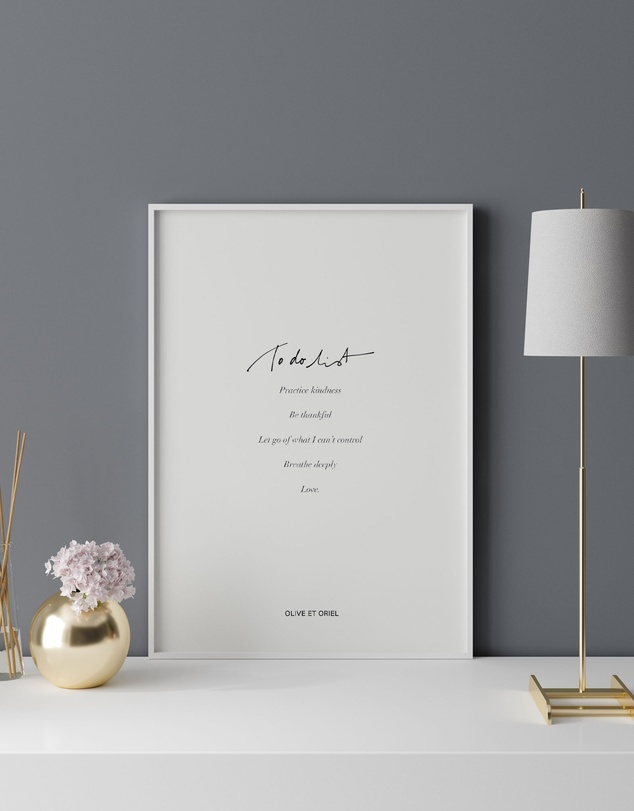 Olive et Oriel - To Do List Art Print