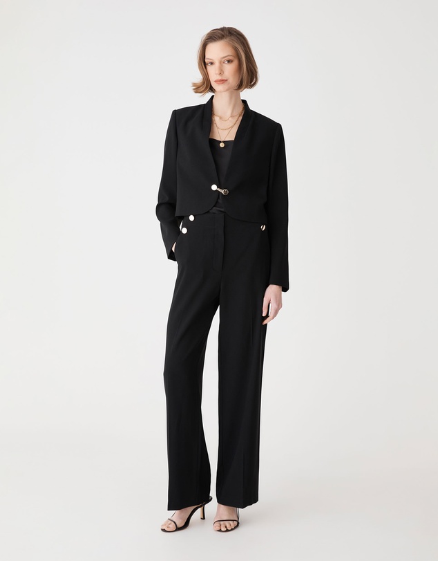 Forcast - Veronica Button Crepe Pants