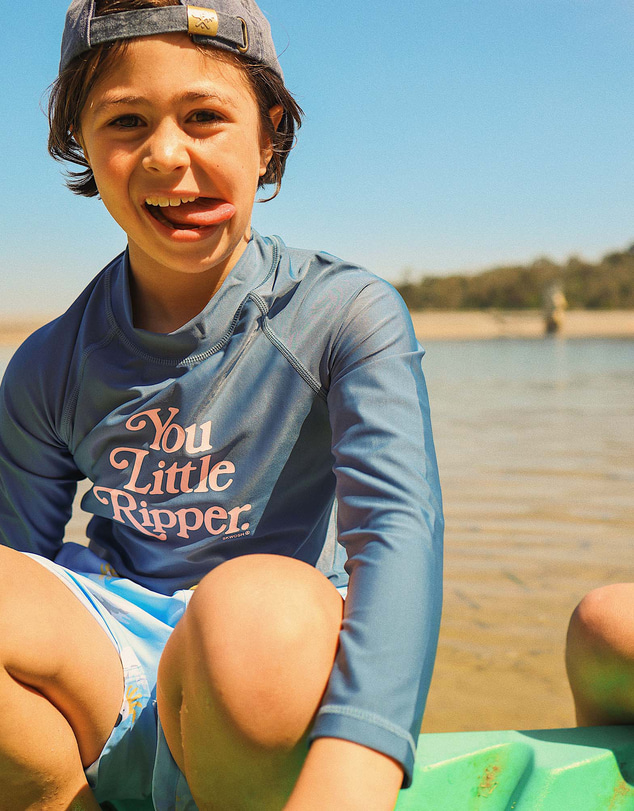 Skwosh - You Little Ripper Kids Rashie in Navy