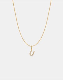 Ania Haie - Ania Haie Gold Letter U Initial Necklace