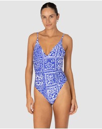 Baku Swimwear - Havana Deep V Neck One Piece Swimsuit
