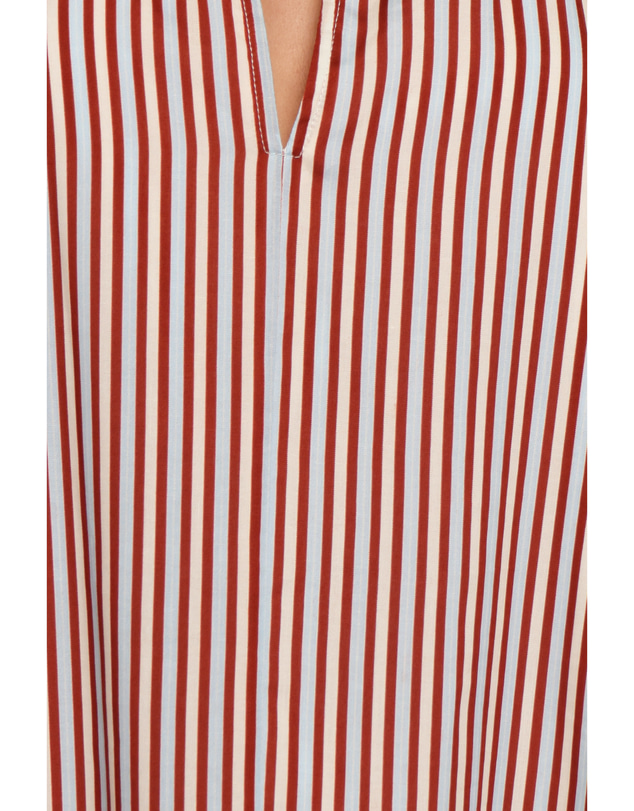 Petal & Pup - Doran Mini Dress - Brown/Blue Stripe