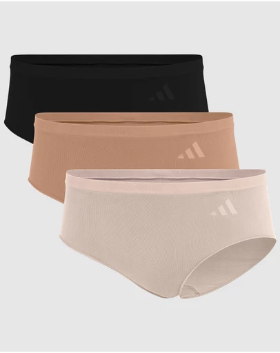 adidas Sportswear - 3 Pack Active Seamless Hipster Brief Underwear