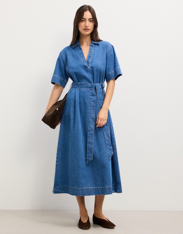 The Fated - Kate Denim Midi Dress
