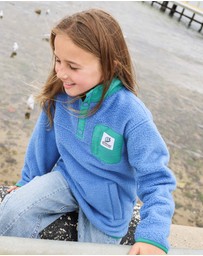 Skwosh - Skwosh Kids Polar Snap Fleece in Blue