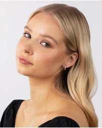 Lovisa - Sterling Silver Oval Drop Huggie Earrings