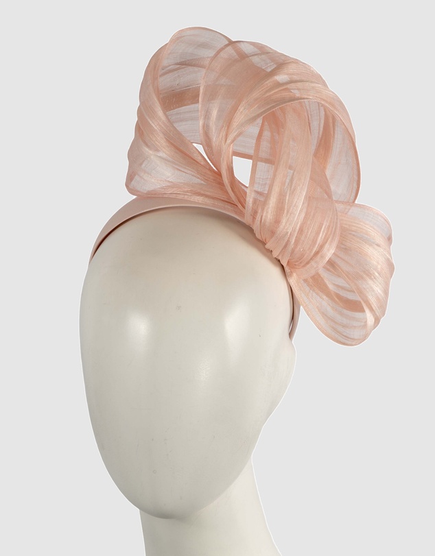 Fillies Collection - Bespoke Blush Bow Racing Fascinator