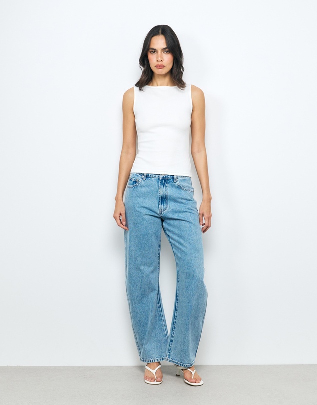 AERE - Ribbed Boat Neck Tank