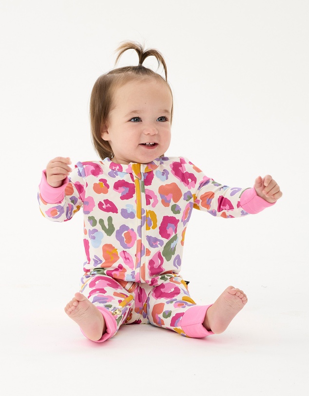 Rock Your Baby - Rainbow Leopard Coverall