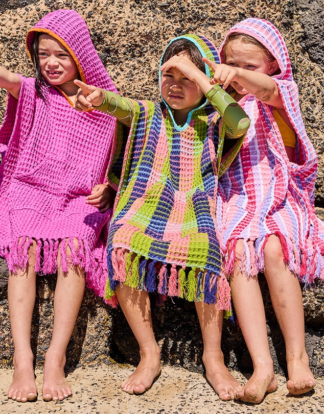 Kip&Co - Florida Tartan Kids Waffle Poncho - Kids
