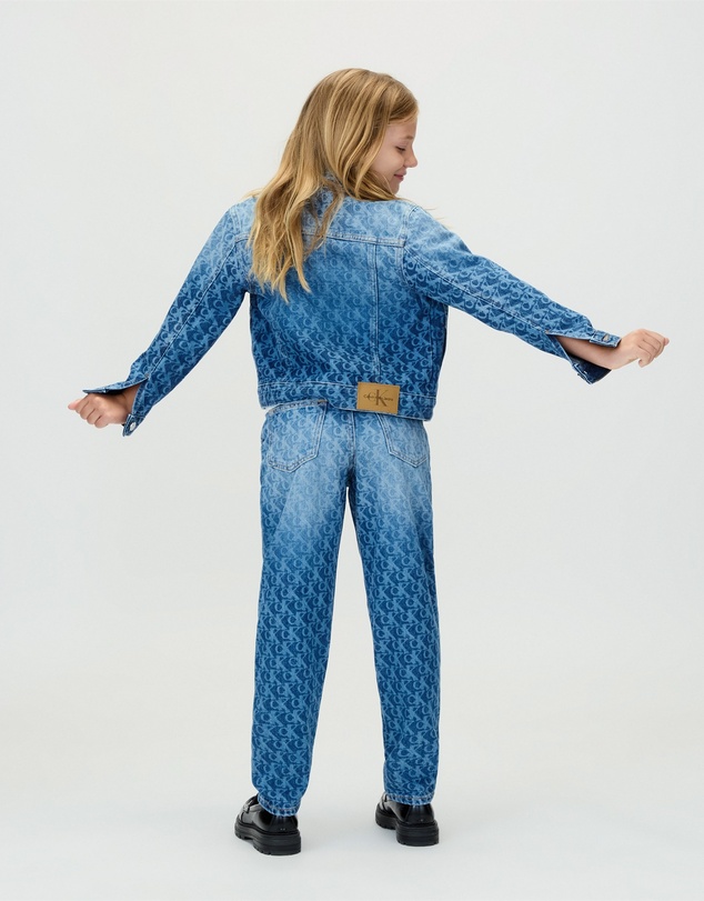 Calvin Klein Jeans - Girls Barrel Leg Logo Jeans