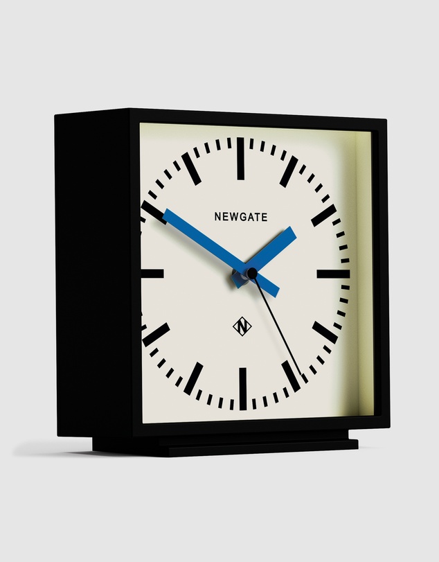 Newgate - Newgate Amp Mantel Clock Black With Blue Hands