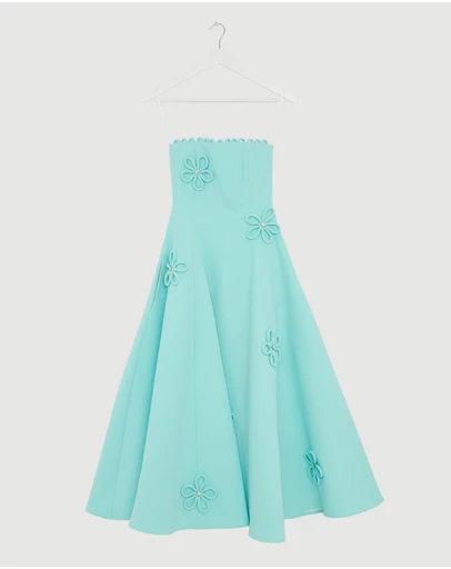 Revibe - Repaired BY JOHNNY. Sky Flower Strapless Dress - AU 6