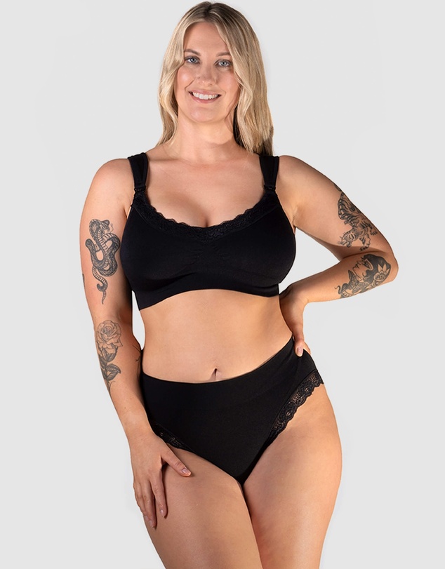 B Free Intimate Apparel - Cushion Padded Strap Wire Free Maternity & Nursing Bra﻿ (B-H) Cup
