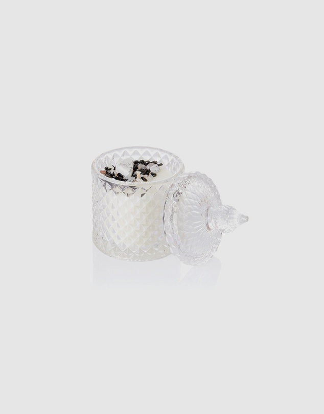 Silk Oil of Morocco - Full Moon Medium Crystal Candle - New Beginnings & Opportunities