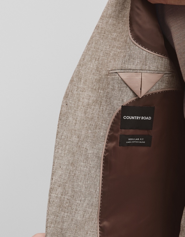 Country Road - Regular Linen Cotton Textured Jacket
