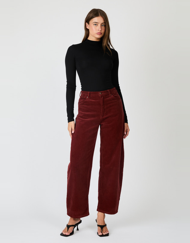 Rolla's - Gigi Barrel Corduroy Pants - Burnt Sienna