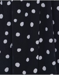 Petal & Pup - Boston Strapless Maxi Dress - Black Polka Dot