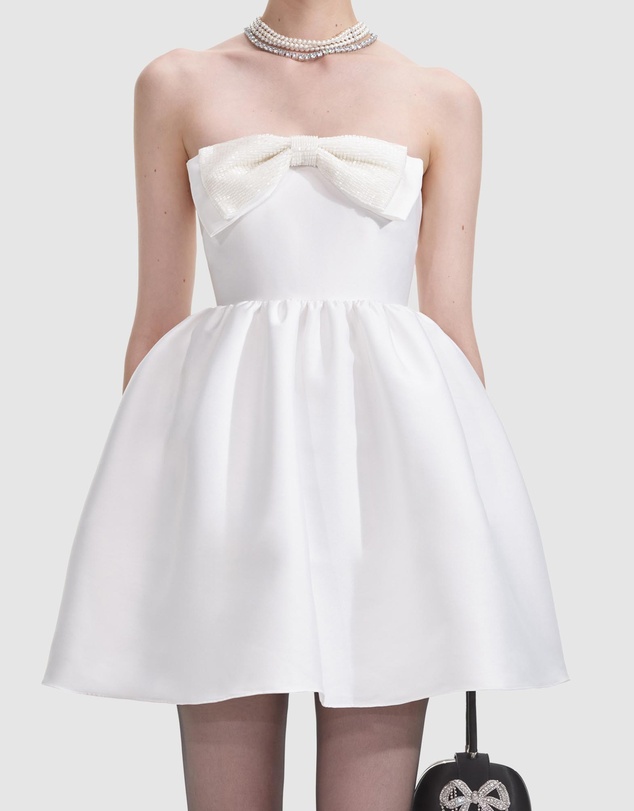 Self Portrait - Taffeta Bandeau Mini Dress