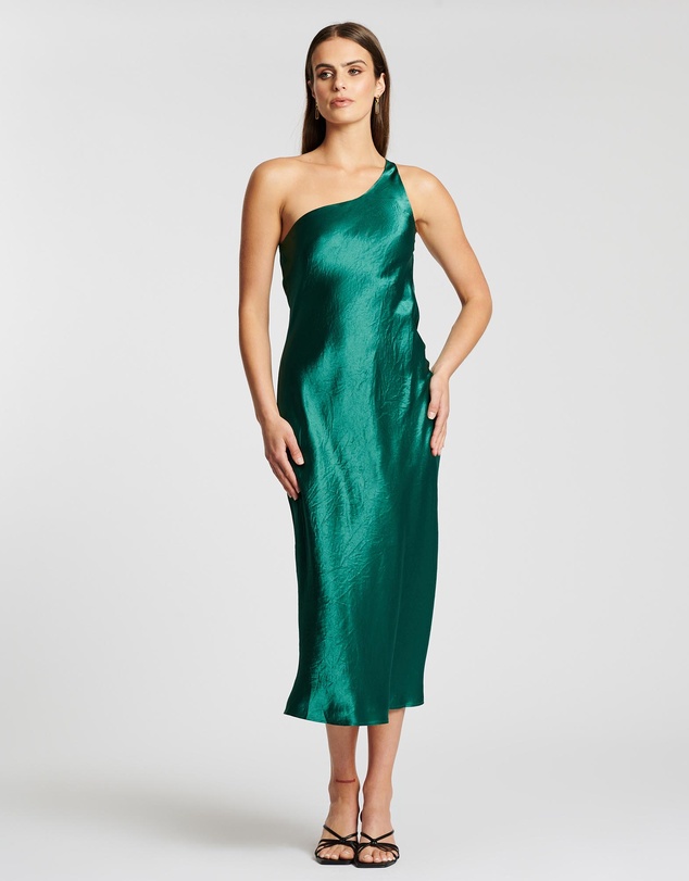 Third Form - Running Water Bias One Shoulder Dress