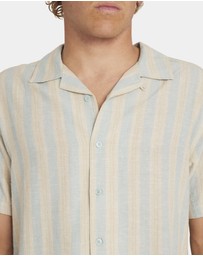 RVCA - Mens Beat Stripe Short Sleeve Shirt